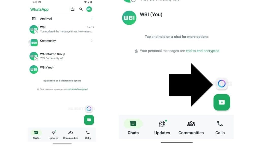 WhatsApp Introduces In-App Access to AI Chat Assistant